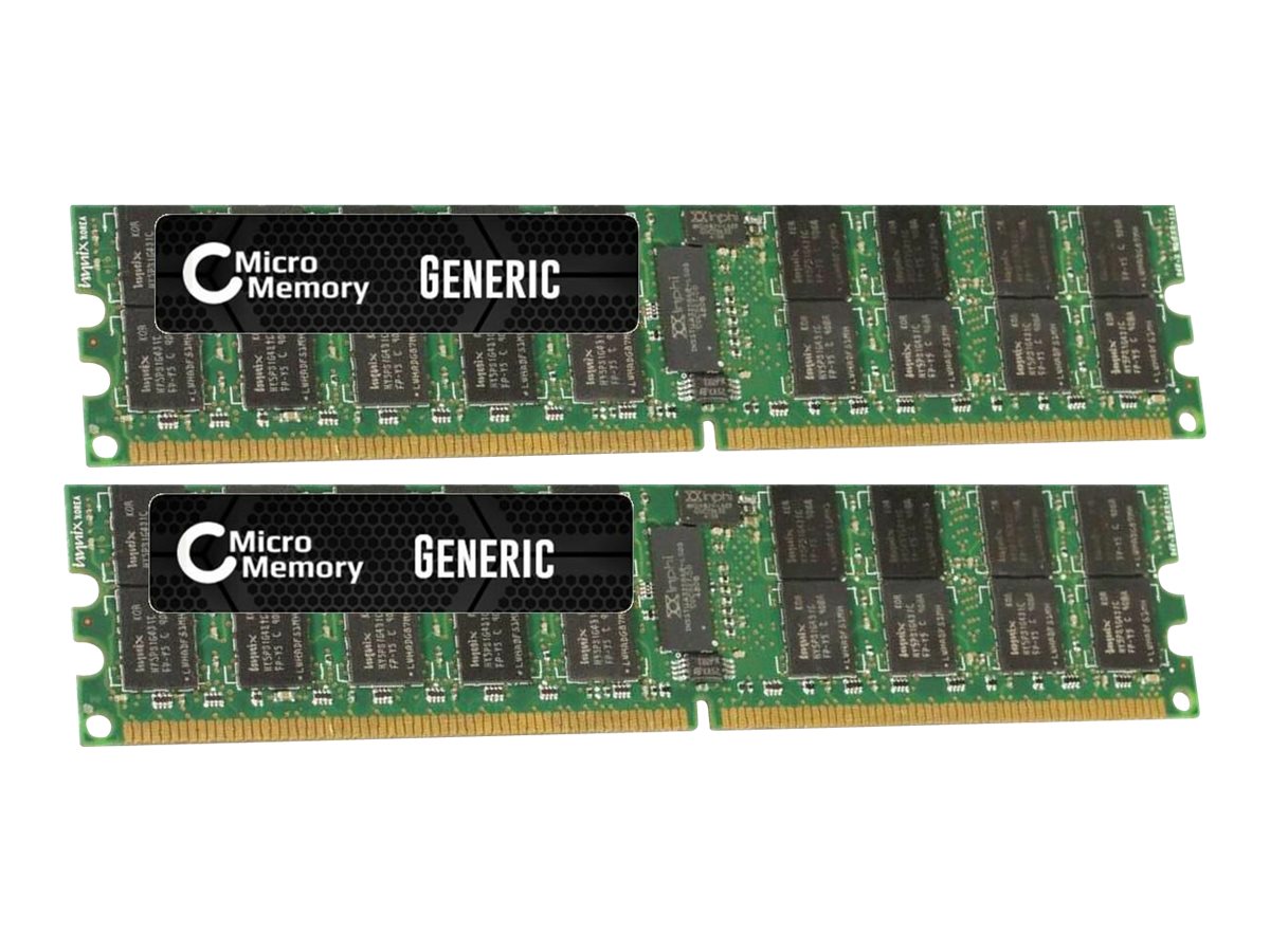 CoreParts 8 GB DDR2 RAM Kit 2 x 4 GB DIMM 240-PIN 667 MHz ECC Registriert Grün