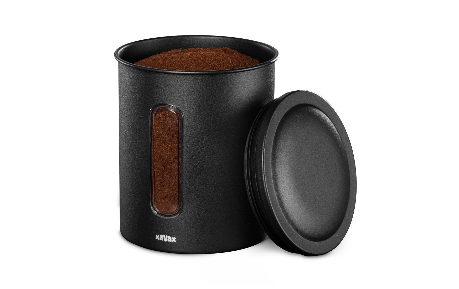 Xavax 00111275 Kaffeedose Stahl Rund 0,7 l Schwarz