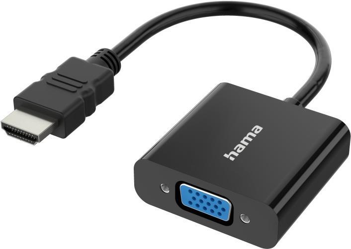 Hama Classic Line Video-Adapter, HDMI™-Stecker - VGA-Buchse, Audio-Buchse, Full-HD 1080p (00300091)