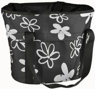 FISCHER Fahrrad-Lenker-Einkaufstasche, schwarz/weiß aus Polyester, mit Schnellbefestigung, Tragkraft: 5 kg, - 1 Stück (86503)