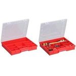 allit Sortimentskasten "EuroPlus Basic", Größe: 37/12, rot hochschlagfester Polypropylen, 12 Fächer, feste Einteilung, - 1 Stück (457230)