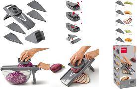 metaltex Universalreibe Slice-V, 5 Einsätze, grau Farbe: silber/grau, Material: Edelstahl, ABS Kunststoff, - 1 Stück (194579000)