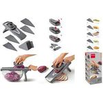 metaltex Universalreibe Slice-V, 5 Einsätze, grau Farbe: silber/grau, Material: Edelstahl, ABS Kunststoff, - 1 Stück (194579000)