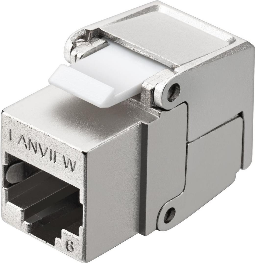 Lanview LVN128082. Bauart: Flach, Produktfarbe: Metallisch, Anschluss 1: RJ-45. Gewicht: 20,5 g. Paketgewicht: 23,48 g. Menge pro Packung: 1 Stück(e) (LVN128082)