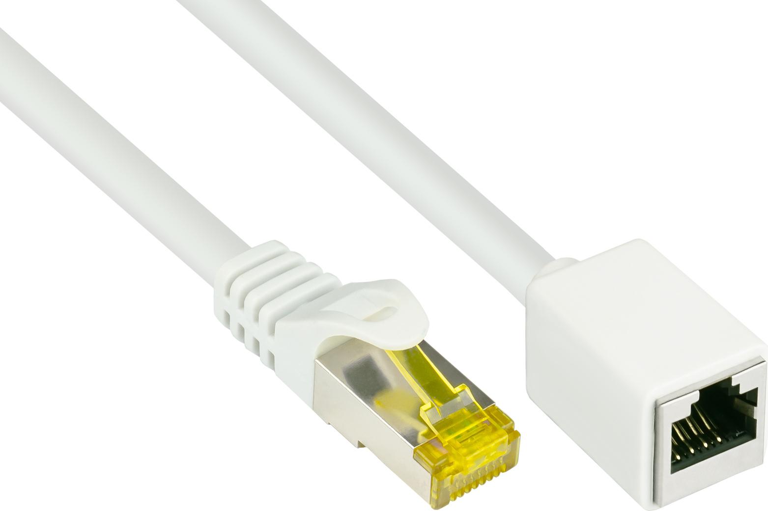 Good Connections RNS RJ45 Patchkabelverlängerung Cat.7 3 m Weiß