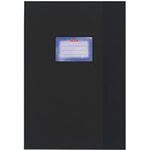 herlitz Heftschoner DIN A4, geprägt (Bast), PP, schwarz mit aufgeklebtem Beschriftungsetikett - 25 Stück (5204136)