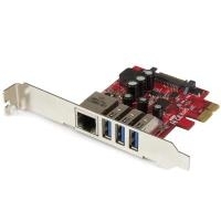 StarTech.com 3 Port PCI Express USB3.0 Karte mit Gigabit Ethernet (PEXUSB3S3GE)