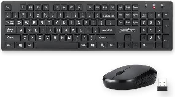 Perixx 11424 Tastatur RF Wireless QWERTY US Englisch Schwarz (PERIDUO-717)