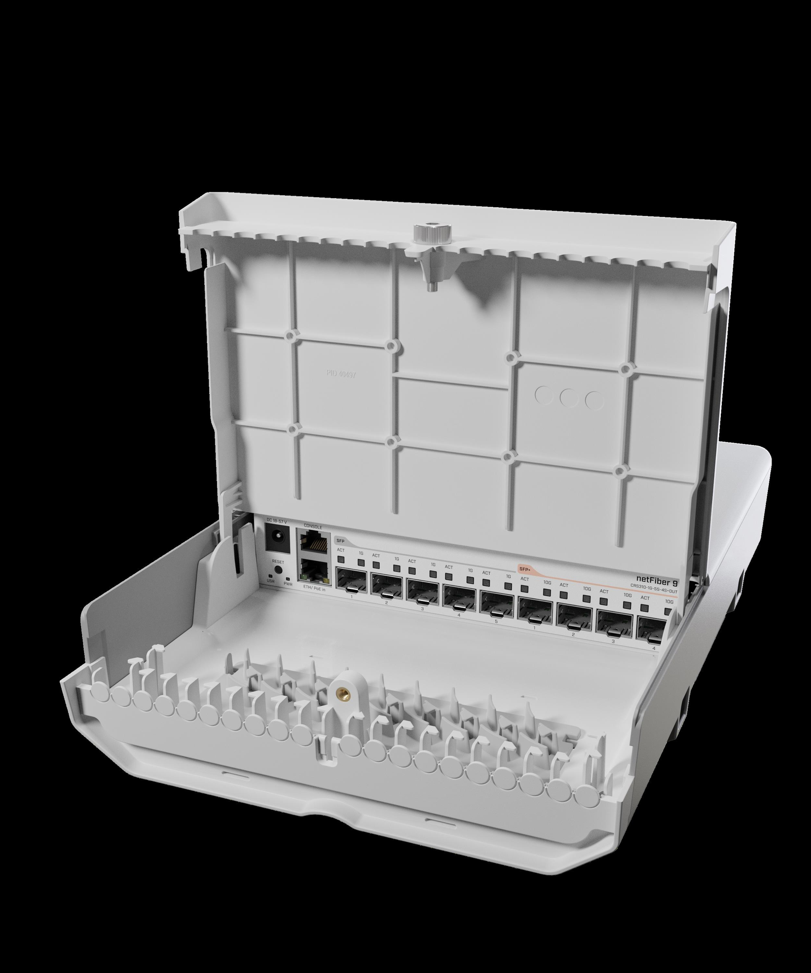MikroTik netFiber 9 Switch 9 Ports managed Weiß