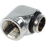 Alphacool HF L-Verbinder G1/4 AG auf G1/4 IG - Chrome (17044)