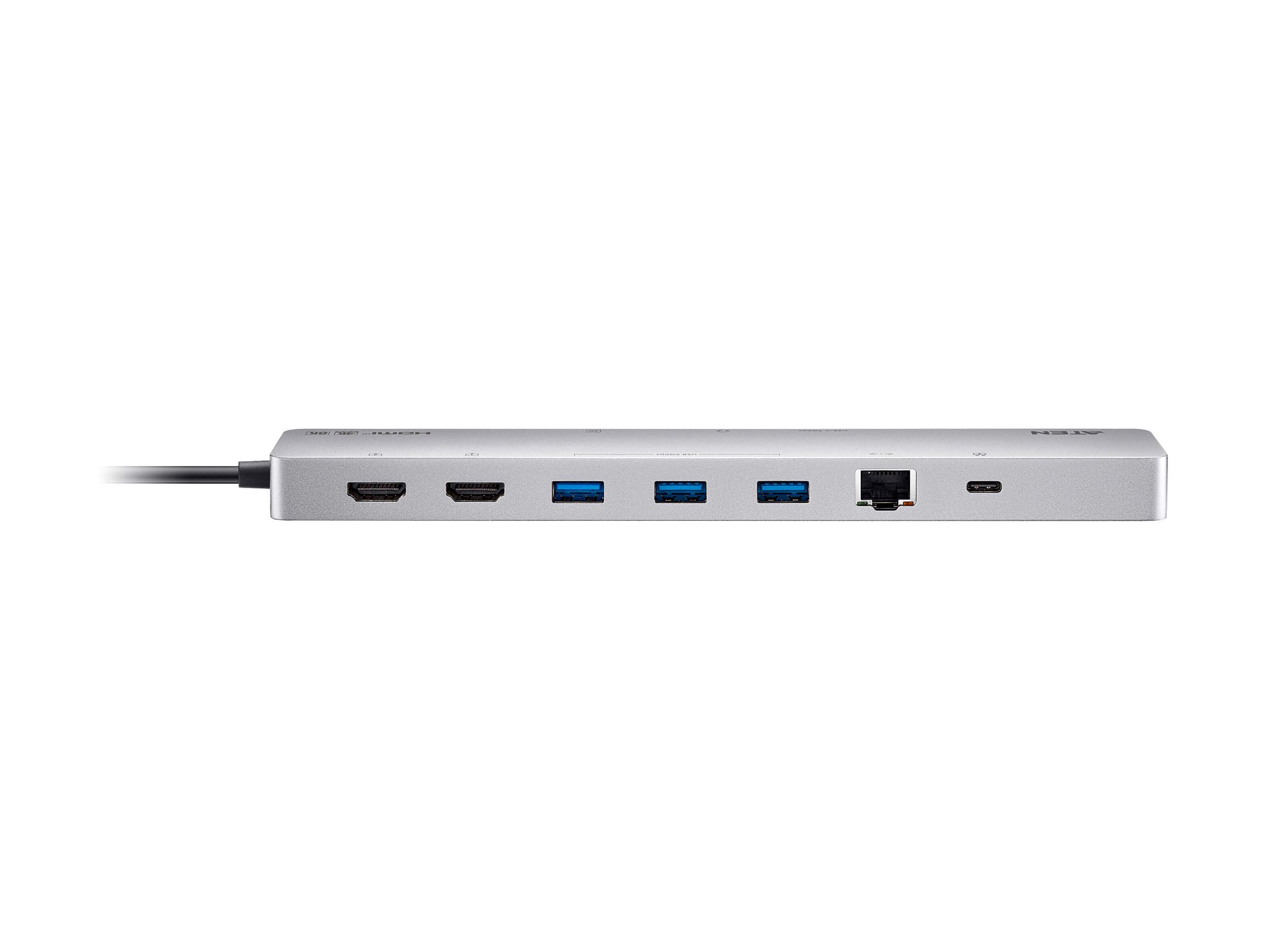 ATEN UH3240 Dockingstation USB-C 2x HDMI 1GbE Silber
