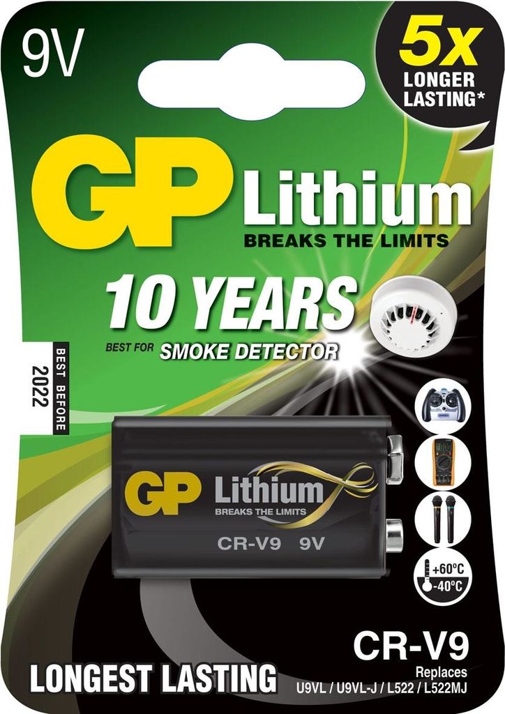 GP Batteries Lithium CR-V9 (070CR9VC1)