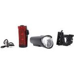 FISCHER Fahrrad-LED-Beleuchtungs-Set, 45 Lux Leuchtdauer bis zu 20 Stunden, StVZO zugelassen, - 1 Stück (50688)