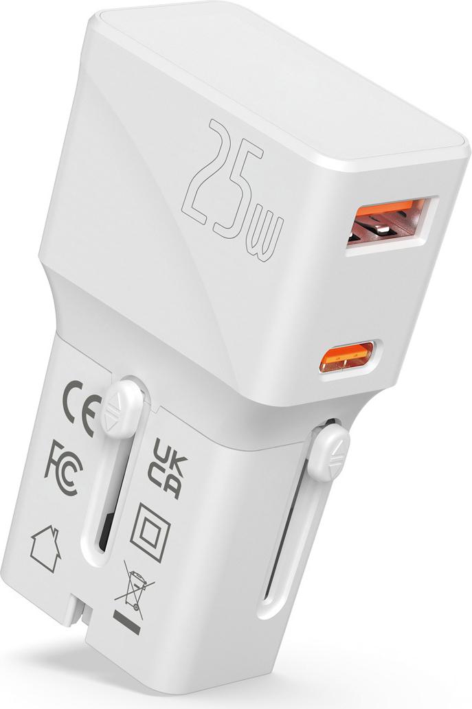 VALUE USB-Reiseladegerät, EU/UK/US, 2x USB (A+C), 25W (19.99.1113)