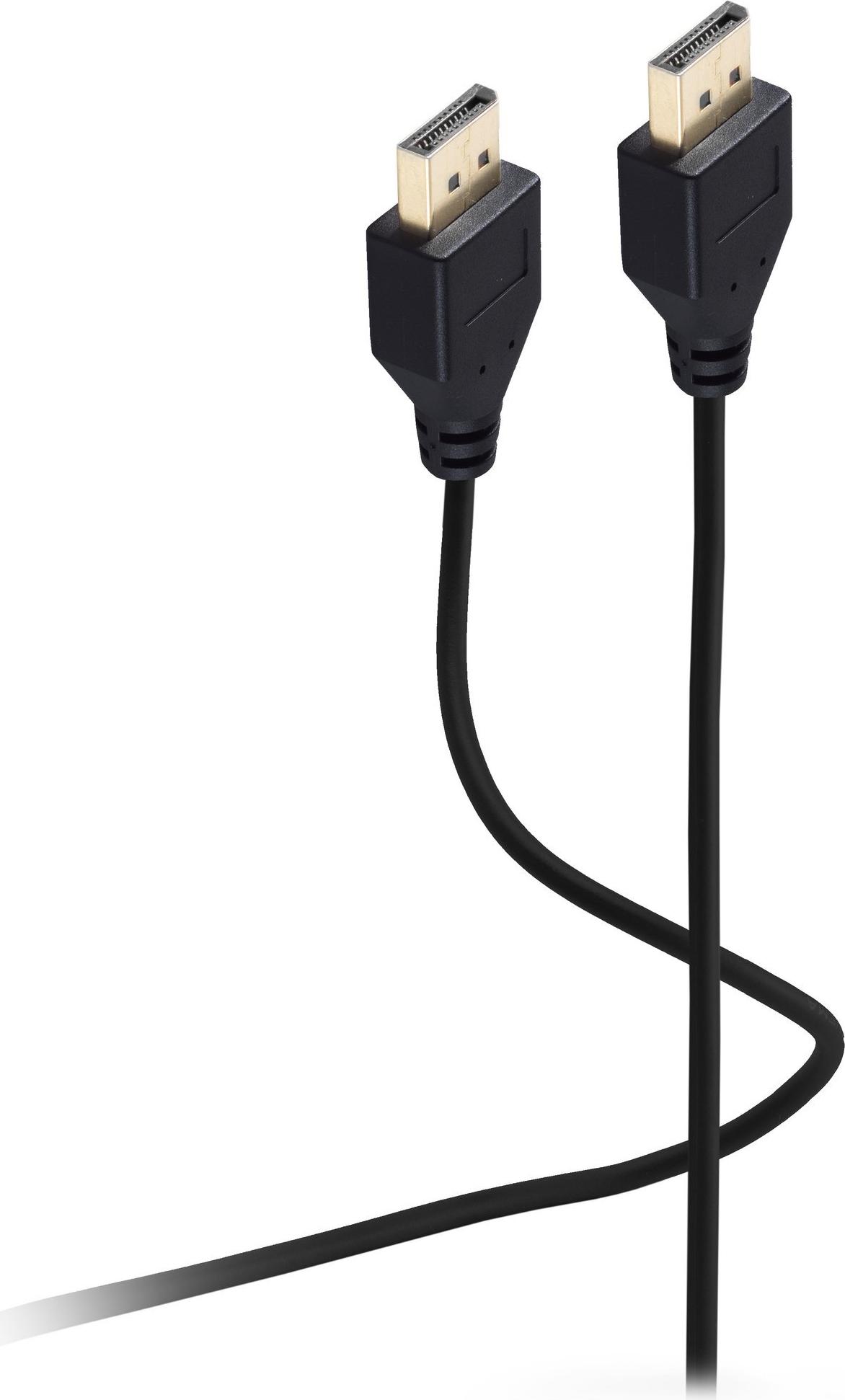 Flexline ®-Displayportkabel 1.2, Stecker-Stecker, UHD 4K, extra dünn schwarz, 2,0m (FL31-49035)
