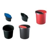 helit Papierkorb Linear, 18 Liter, rund, PE, schwarz mit umlaufendem Griffrand, oberer Durchmesser: 315 mm (H6105795)