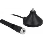 Delock LTE Antenne SMA Stecker 2 - 3 dBi 11 cm starr omnidirektional mit magnetischem Standfuß und Anschlusskabel RG-174 A/U 3 m outdoor schwarz (12585)
