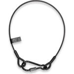 SAFETEX Safety-Sicherungsseil Blackline mit Kausche & Karabinerhaken (DGUV bis 40,0kg | Seil-Ø: 8,00mm | schwarz) - 0,80m (SAFETY-08B-FWK-00.80)