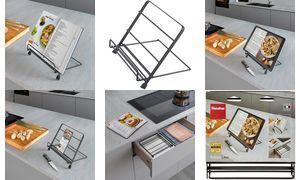 metaltex Kochbuchablage Tokyo LAVA, matt-schwarz Material: Metall beschichtet (352918000)