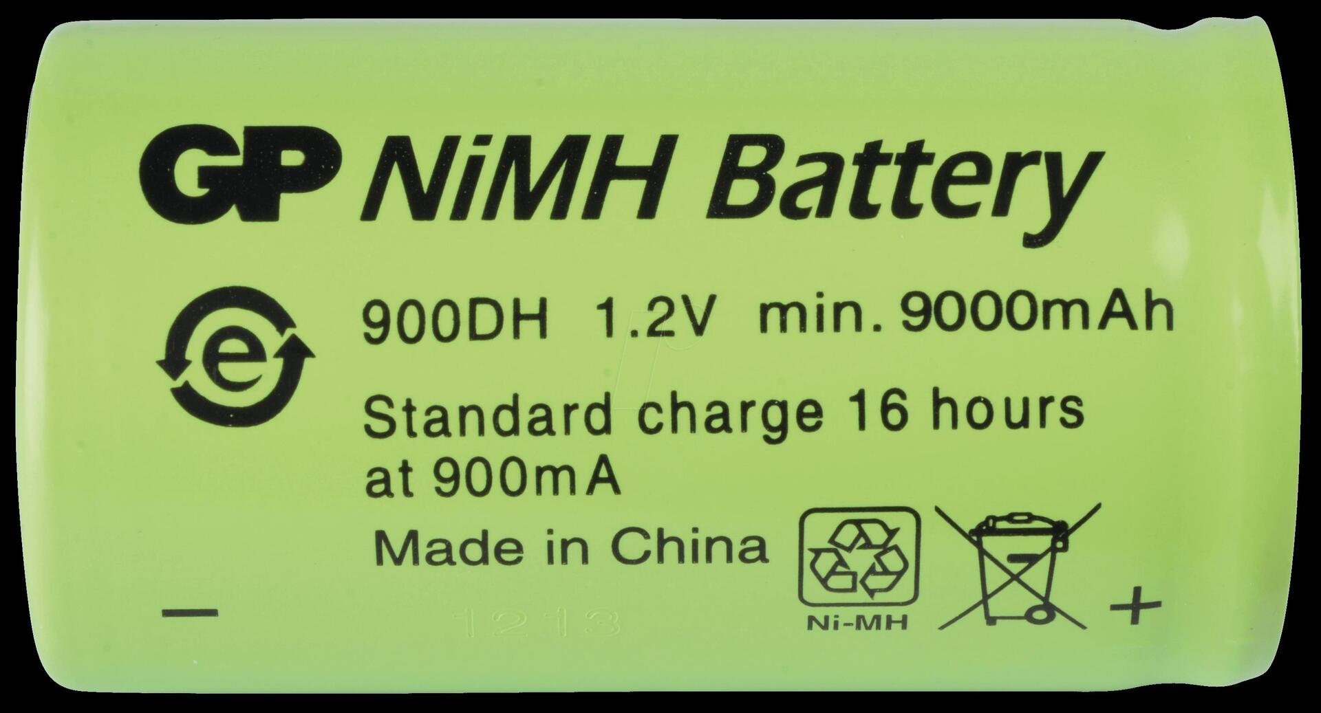 NH GP 900DH NiMh Akku D Mono 9000 mAh 1er-Pack (301.900DH-C1)