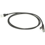 ACT Black 10 meter LSZH U/FTP CAT6A datacenter slimline patch cable snagless with RJ45 connectors (DC7910)