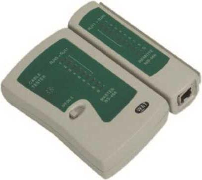 IT-BUDGET Netzwerktestgerät für Cat. 5e, Cat.6, Cat.6a, Cat.6A, Cat.7, Cat.7A, Cat.8 Netzwerk- und ISDN-Verbindungen (90ITBUNT)