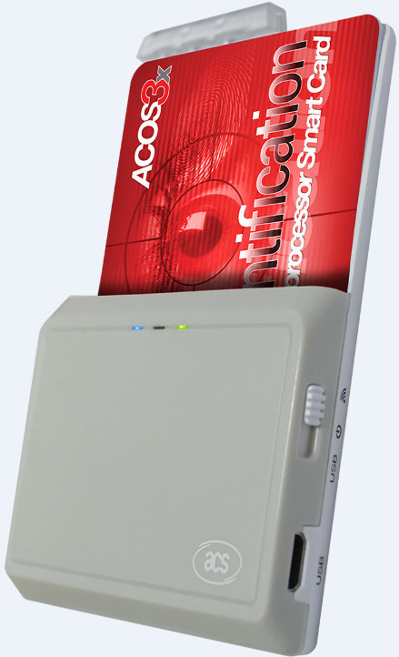 ACS ACR3901U Smart-Card-Lesegerät Akku USB 2.0 Weiß (ACR3901U-S1ACSA)
