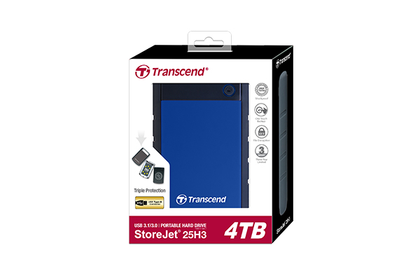 Transcend StoreJet 25H3 Externe Festplatte 4 TB 2.5" USB 3.1 Gen 1 Navy