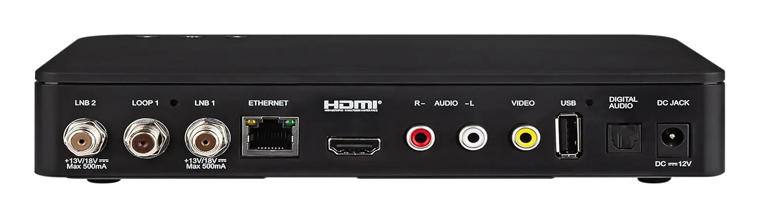 Megasat HD 935 Twin V4 Satellitenreceiver Twin Tuner Sat>IP Bluetooth 5.1 PVR Schwarz