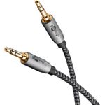 Goobay 65272. Anschluss 1: 3.5mm TRS, Steckverbinder 1 Geschlecht: Männlich, Anschluss 2: 3.5mm TRS, Steckverbinder 2 Geschlecht: Männlich, Kabelmaterial: Kupfer, Beschichtung Steckerkontakte: Gold, Magnetisch abgeschirmt, AWG Kabelgröße: 28, Kabellänge: 0,5 m, Produktfarbe: Grau (65272)