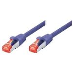 Patchkabel S-STP (PIMF), Cat 6, violett, 0,25 m Patchkabel mit besonders schmalem Knickschutz (715003V)