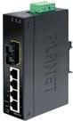 PLANET 4-Port Fast Ethernet Switch PLANET IP30 Slim Type 4-Port, industrieller Ethernet Switch + 1-Port, 100Base-FX(SC) (-10 - 60ø C) (ISW-511)
