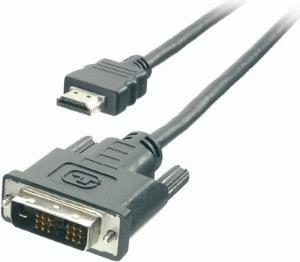 Vivanco Adapterkabel, a) von 1x HDMI-Stecker, b) auf 1x DVI-D Stecker single link 18+1, 2 Meter (47056)