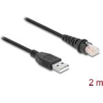 DeLOCK 90611 Videokabel-Adapter 2 m RJ-45 USB Typ-A Schwarz (90611)