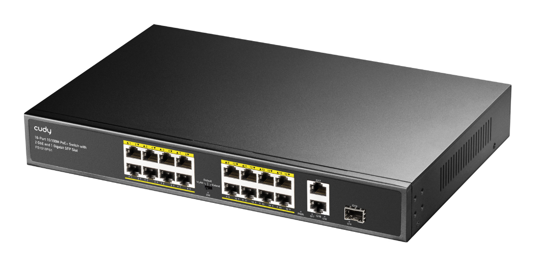Cudy FS1018PS1 Managed Switch 18 Ports PoE Grau