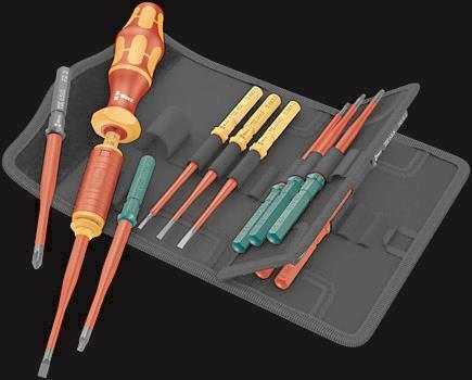 Wera Kraftform Kompakt VDE 15 Torque extra slim 1 Elektriker Wechselklingen-Set (05006605001)