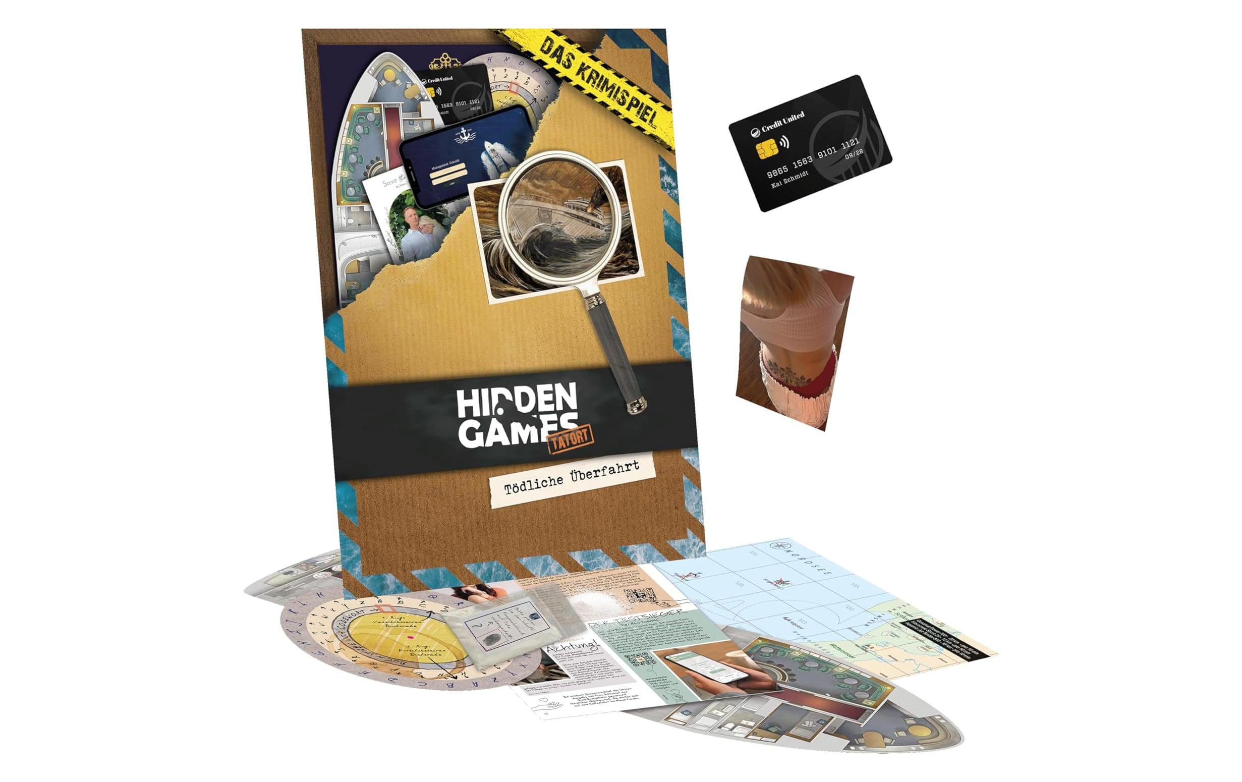 Hidden Games HGAK09TU Tödliche Überfahrt Detektiv-Kartenspiel 1-6 Spieler 14+ Mehrfarbig