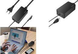 LogiLink Netzteil für Surface Notebooks, 65 Watt, schwarz kompatibel mit Microsoft Surface Pro/Surface Laptop/ - 1 Stück (PA0309)