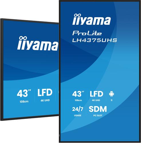 iiyama ProLite LH4375UHS 108cm IPS 24/7 42.5''/3840x2160/3xHDMI/DP/2xUSB (LH4375UHS-B2AG)