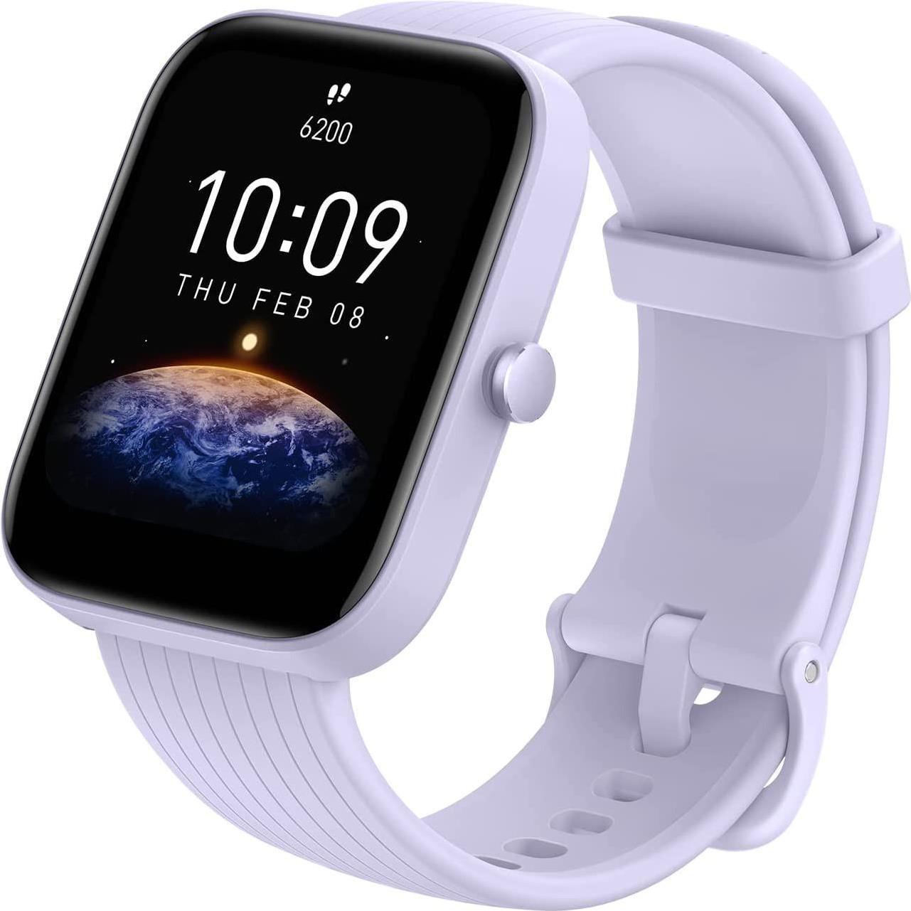 Amazfit Bip 3 4,29 cm (1.69") TFT 44 mm Digital 240 x 280 Pixel Touchscreen Blau (Amazfit Bip 3 Púrpura Smartwatch)