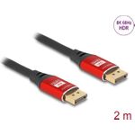 DeLOCK 80605 DisplayPort-Kabel 2 m Schwarz - Rot (80605)