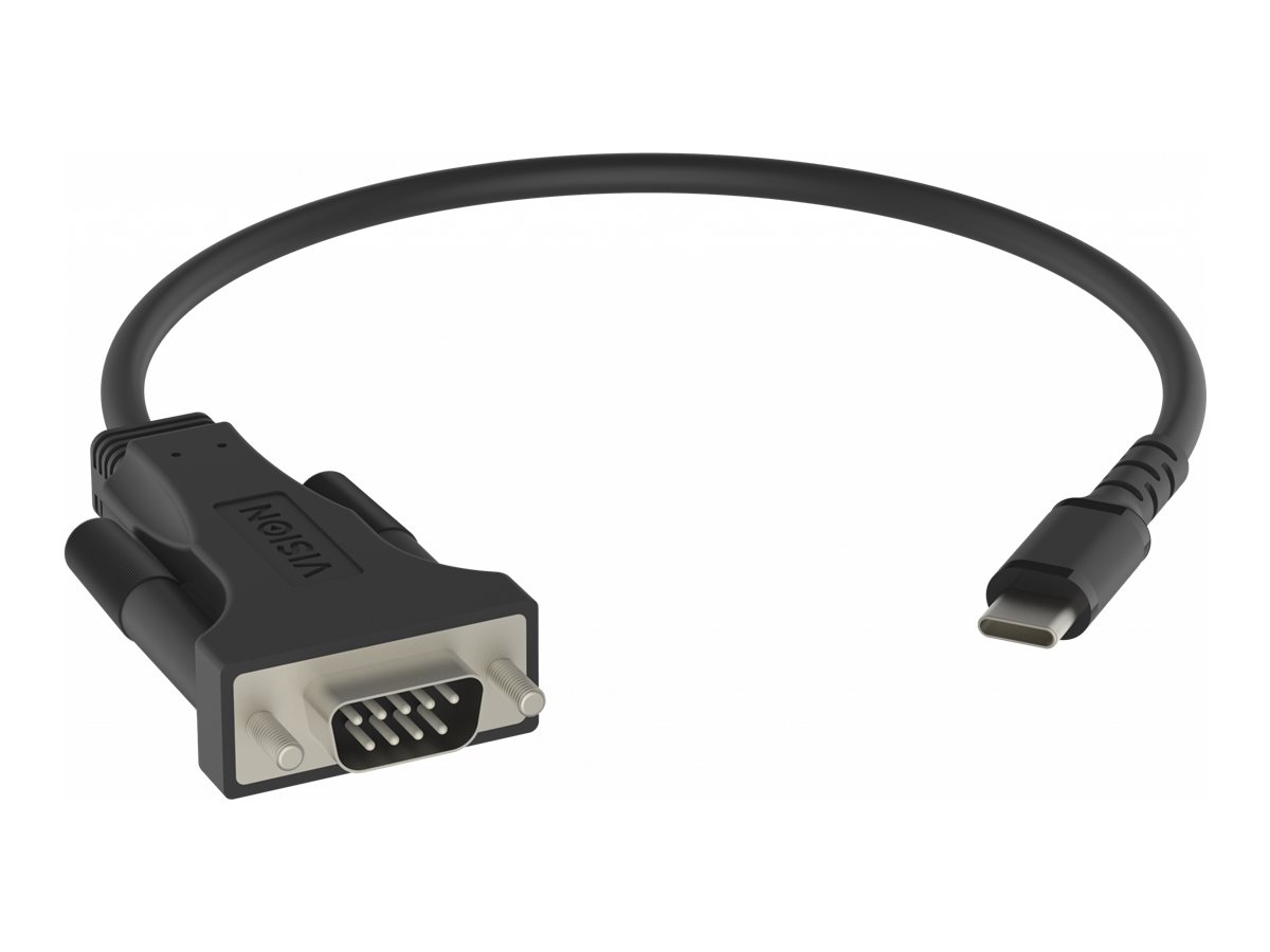 Vision Professional TC-USBCSER/BL Serieller Adapter USB-C zu DB-9 2 m Schwarz