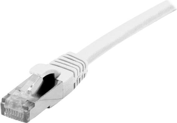 Patchkabel S/FTP, PiMF, Cat.6A (tiefgestellt), weiß, 1,0 m 10-Gigabit-fähiges Patchkabel mit RohkabelCat.7 Rohkabel und besonders schmalem Knickschutz (858641)