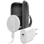 SBS Always on Charge KIT inkl. Reise-Organizer, Power-Delivery-20-W-Ladegerät und MagSafe 10 W (magnetisches kabelloses Ladegerät) (TEORGKITWIRPWRW)