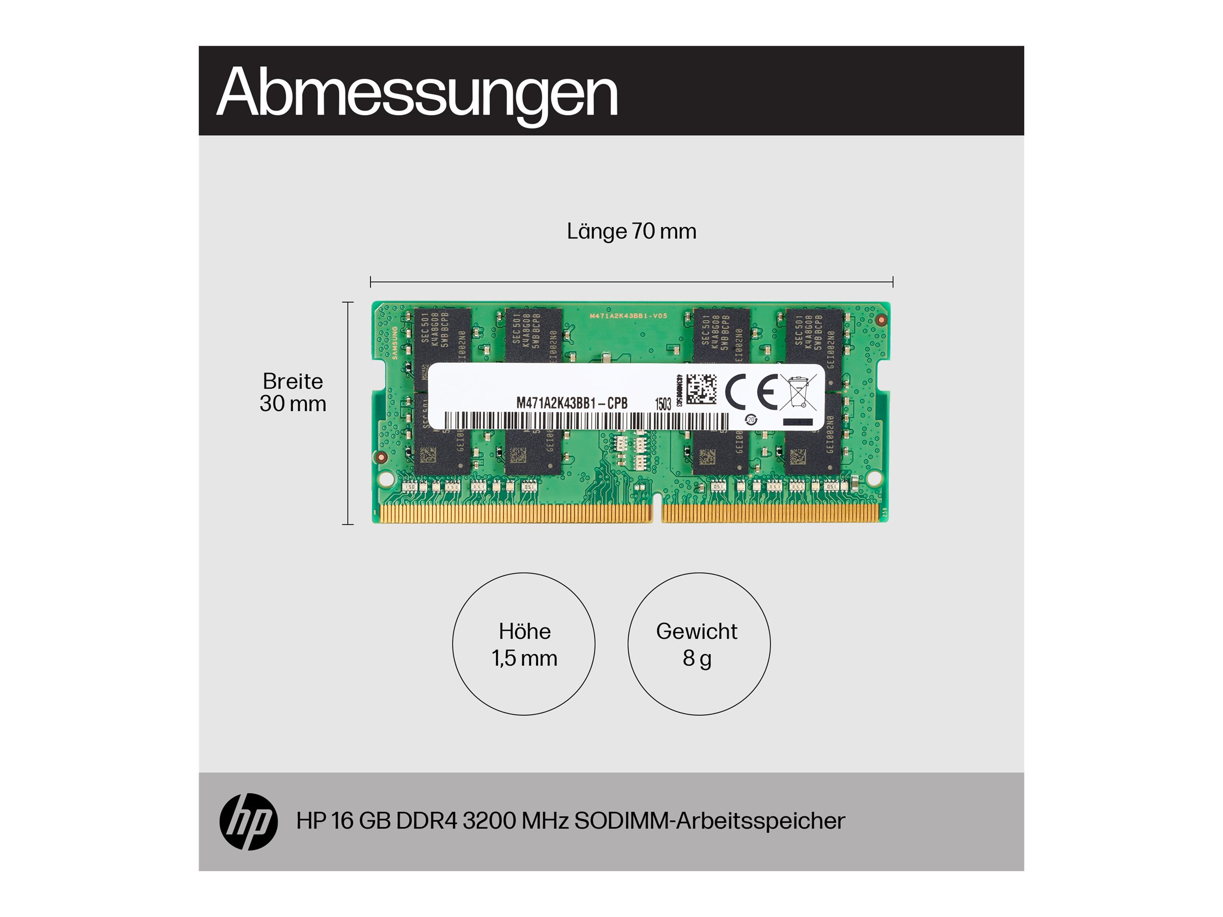HP 16 GB DDR4 3200 MHz SO-DIMM Speichermodul