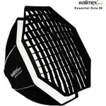 Walimex pro Essential Softbox Octagon 90cm, um 360° drehbar, einfacher Aufbau, inkl. Grid, Bowens Adapter und Transporttasche, ideal für Porträts und Beauty-Aufnahmen (1023421)