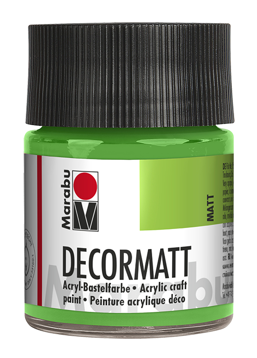 Marabu Decormatt Acrylfarbe 50 ml im Glas Gelbgrün