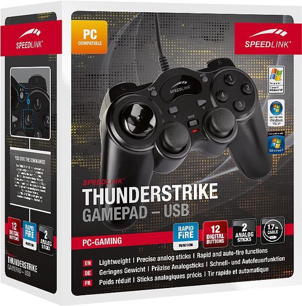 Speedlink Thunderstrike Gamepad Kabelgebunden USB Schwarz