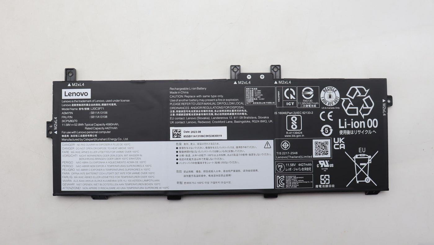 Lenovo Battery Internal 3 Cell 52.8Wh LiIon CXP (5B11A13108)