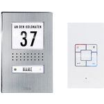 m-e modern-electronics ADV 1141 Vistadoor Türsprechanlage Kabelgebunden Komplett-Set Edelstahl, Weiß (41165)